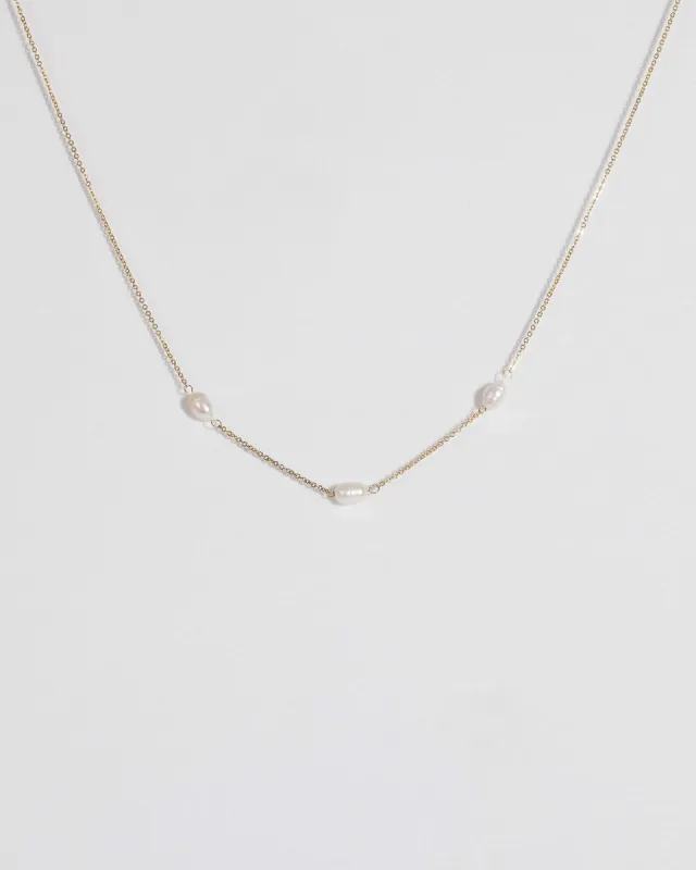 White Gold Plated Pearl Fine Necklace sold by Collete Hayman