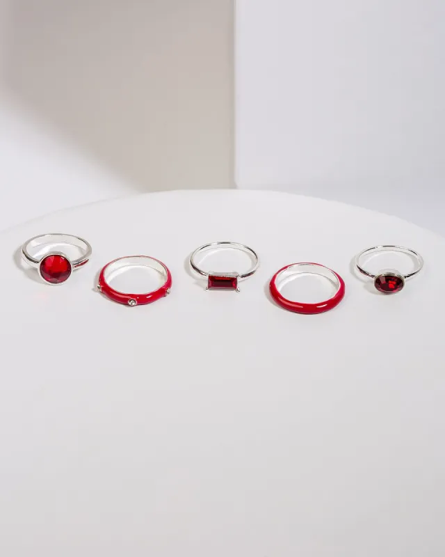 Red Oval Rectangle Ring Pack sold by Collete Hayman