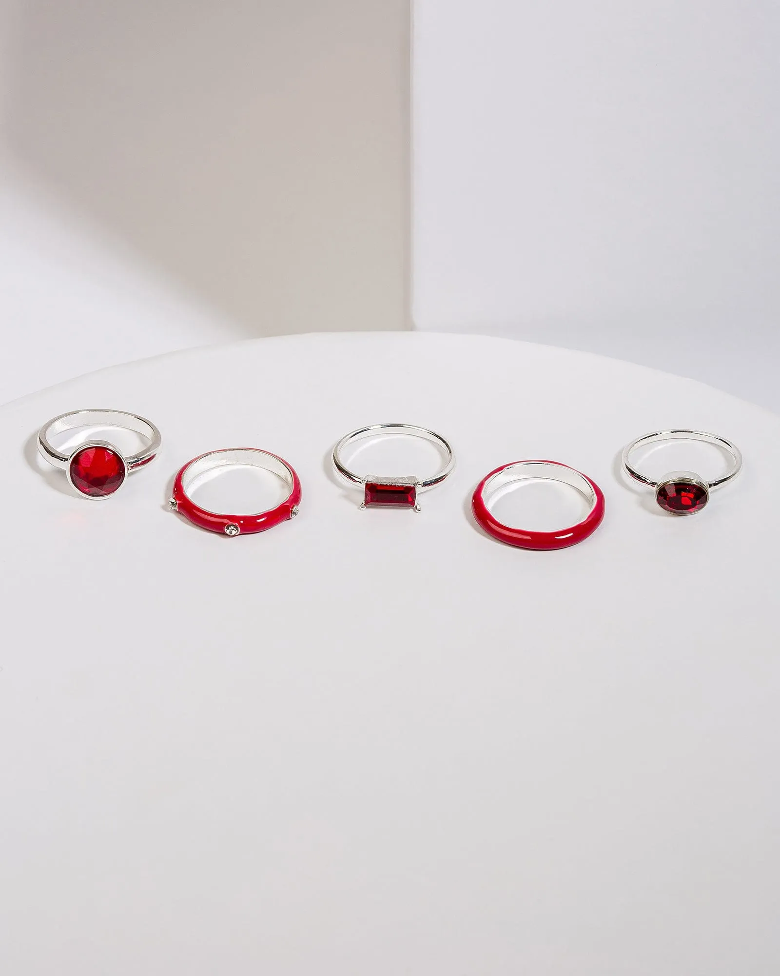 Red Oval Rectangle Ring Pack sold by Collete Hayman