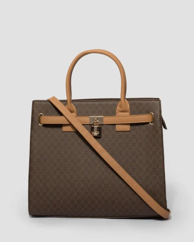 Monogram Mila Lock Tote Bag sold by Collete Hayman