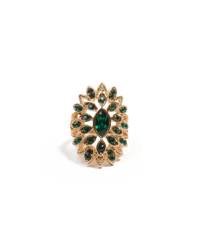 Stone Petal Green Cocktail Ring - Large sold by Collete Hayman
