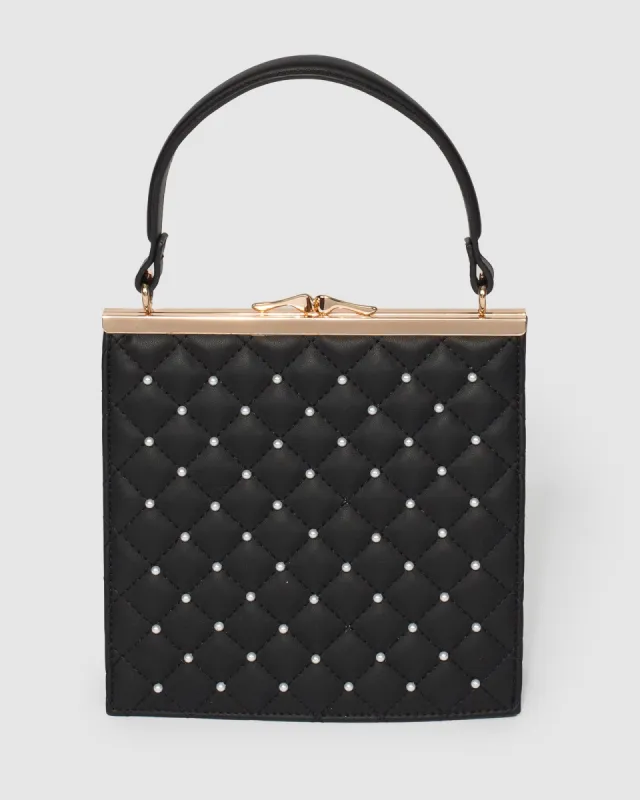 Black Leanne Pearl Mini Bag sold by Collete Hayman
