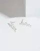 Silver Cubic Zirconia Crystal Leaves Postdrop Earrings sold by Collete Hayman