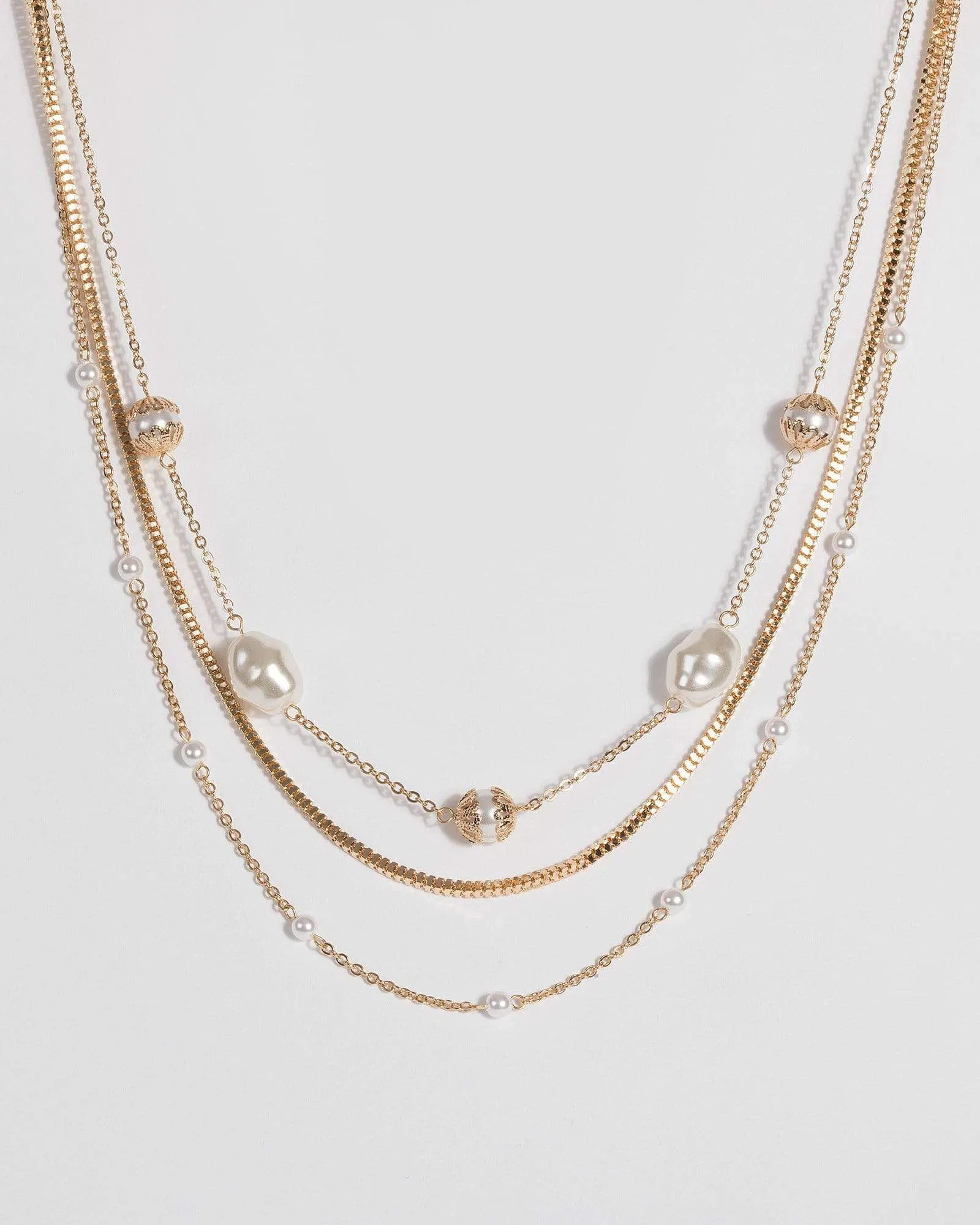 Gold Layered Pearl Necklace sold by Collete Hayman
