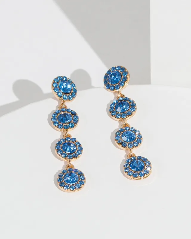 Blue Framed Drop Earrings sold by Collete Hayman