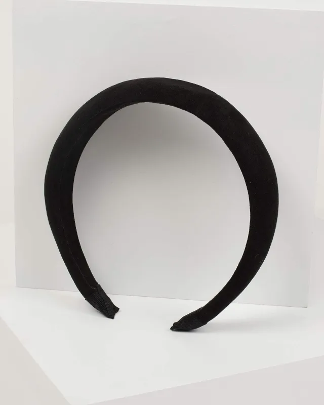 Black Chunky Padded Headband sold by Collete Hayman