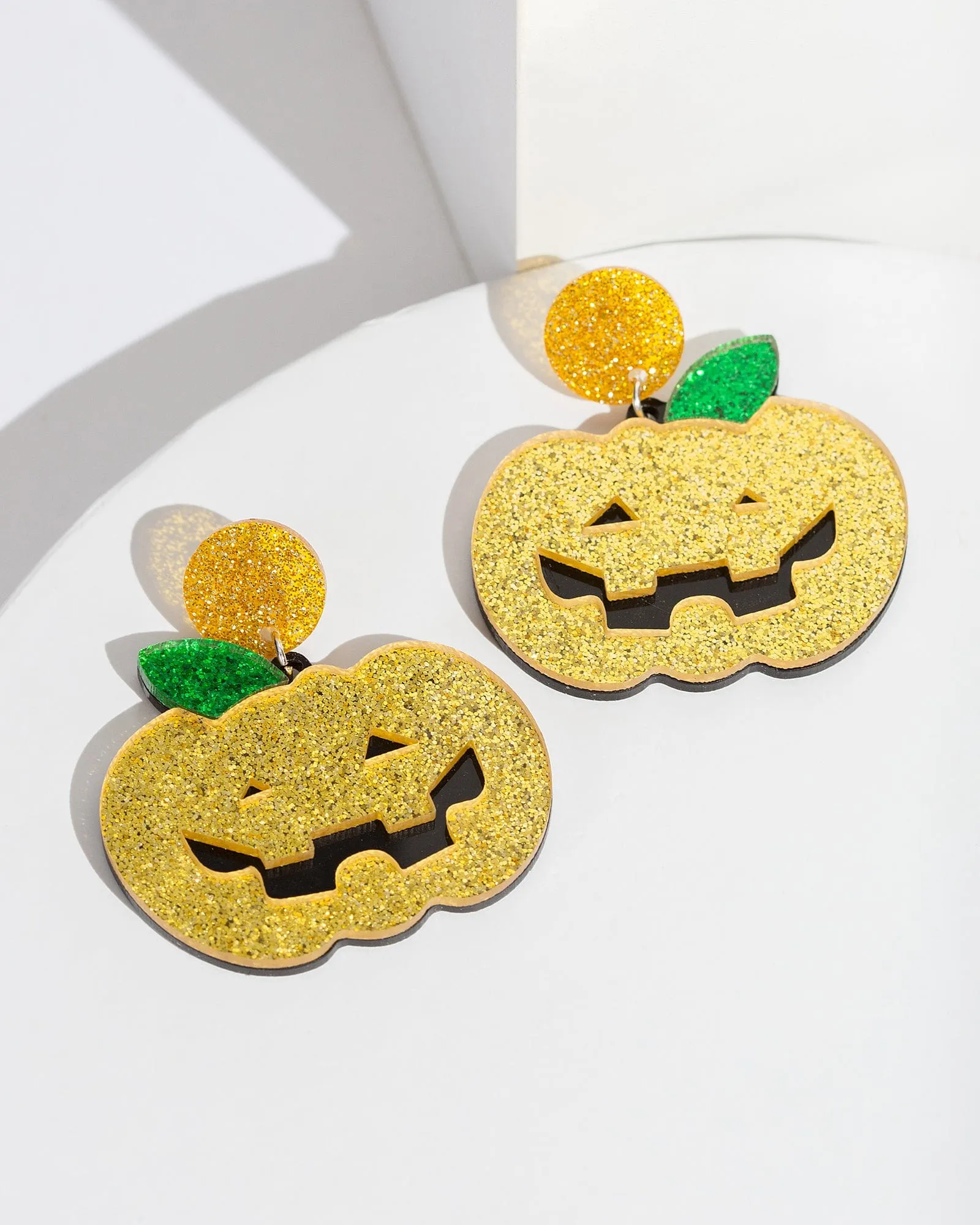 Orange Pumpkin Face Earrings sold by Collete Hayman