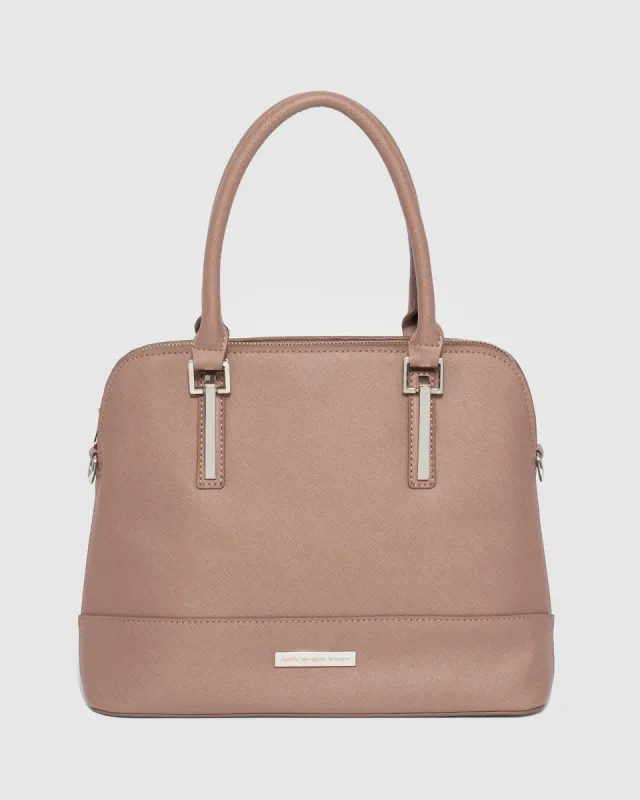 Taupe Anja Medium Tote Bag sold by Collete Hayman