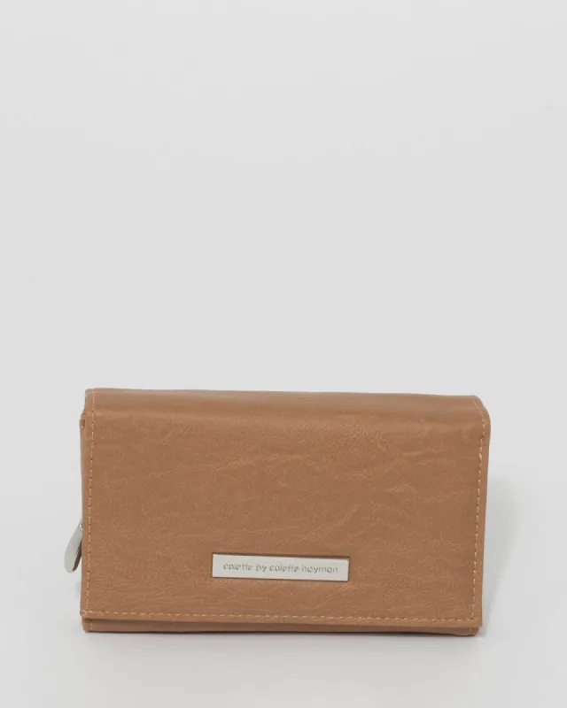 Tan Dana Multi Pocket Wallet sold by Collete Hayman