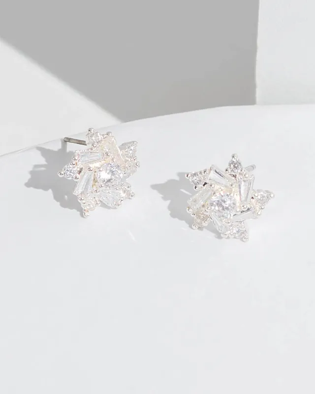 Crystal Snowflake Stud Earrings sold by Collete Hayman