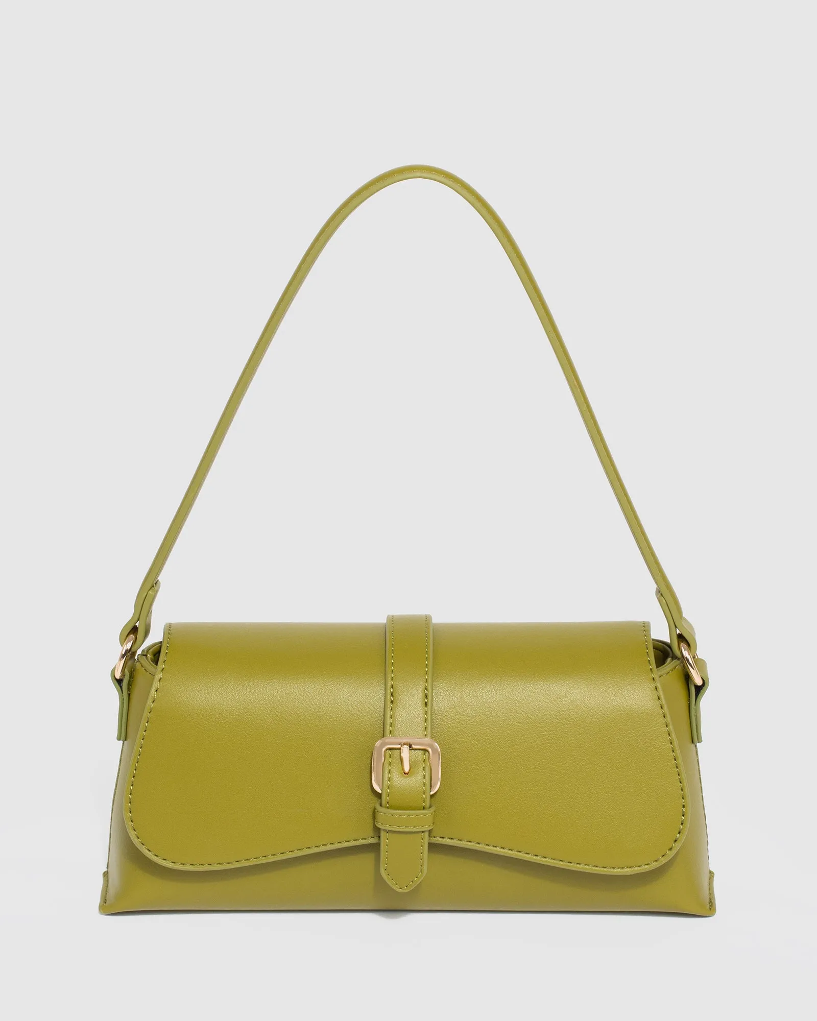 Green Sasha Buckle Shoulder Bag sold by Collete Hayman