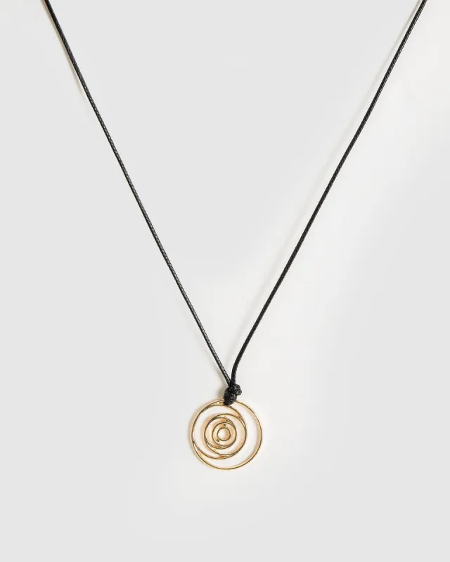 Black Spiral Cord Necklace sold by Collete Hayman