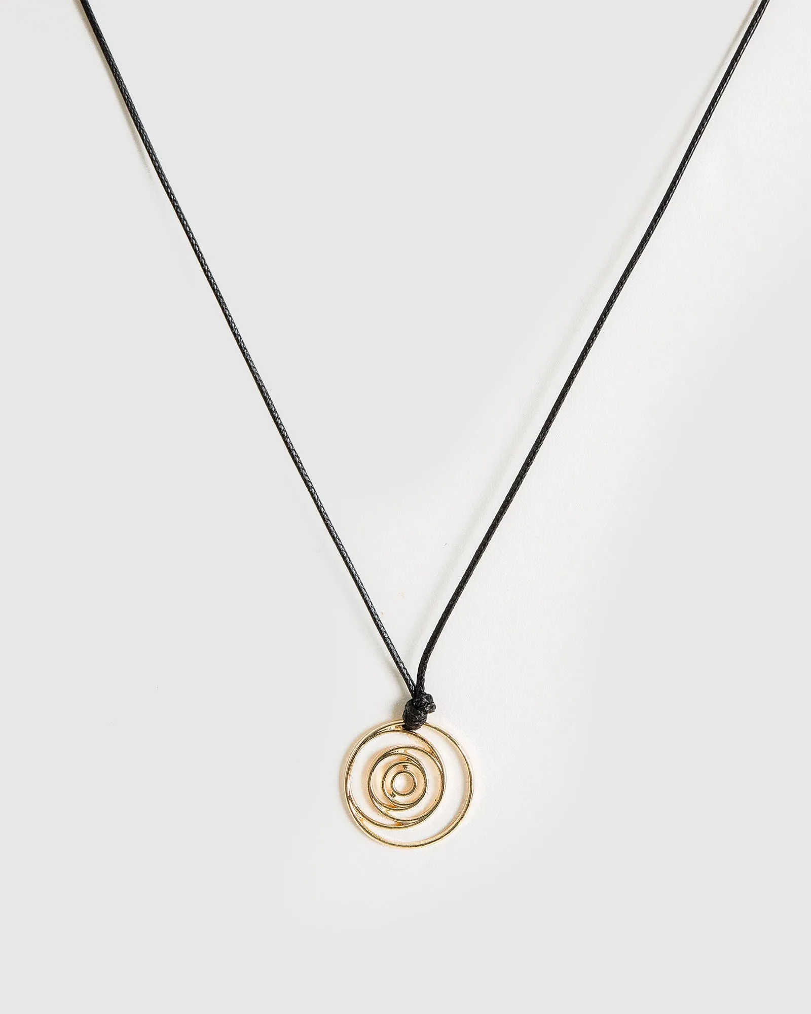 Black Spiral Cord Necklace sold by Collete Hayman