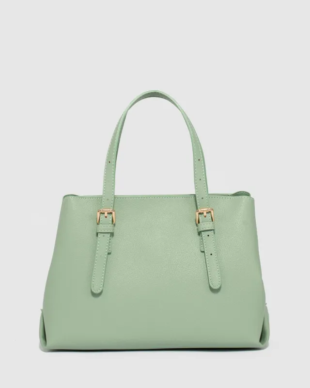 Green Tamia Buckle Tote Bag sold by Collete Hayman