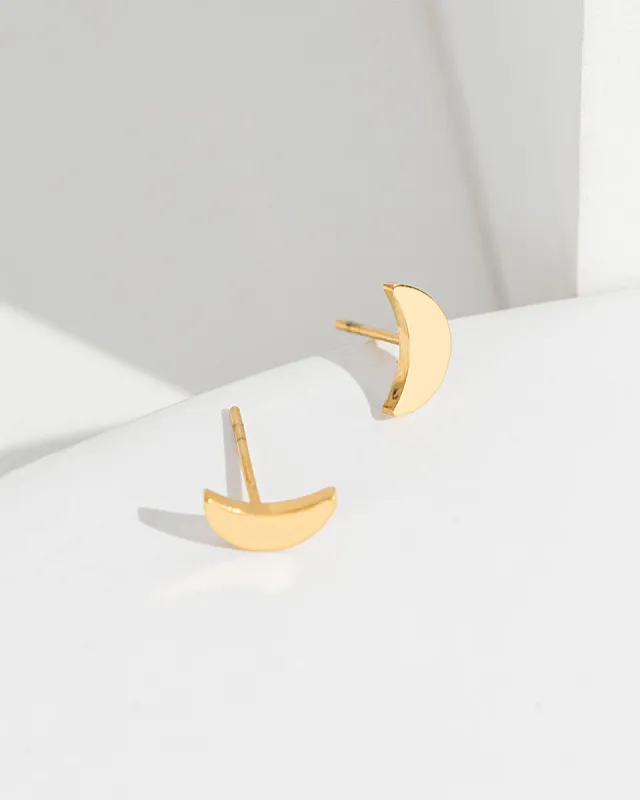 Moon Stud Earrings sold by Collete Hayman