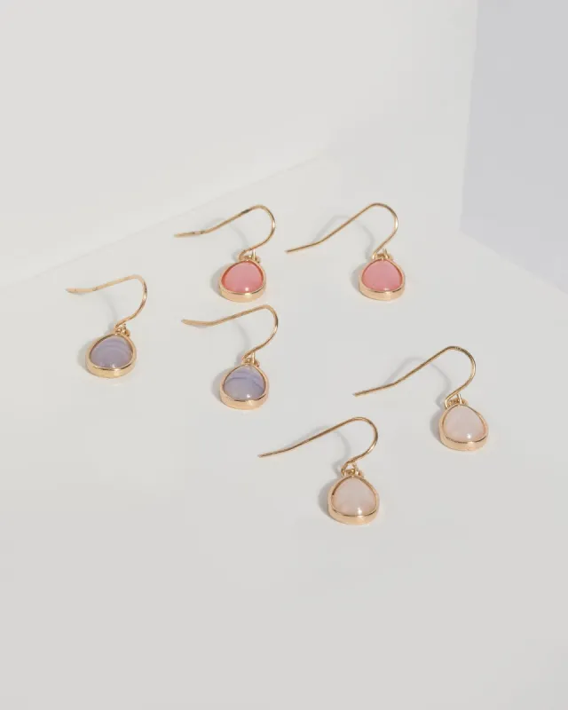 Multi Colour Acrylic Teardrop Earrings sold by Collete Hayman