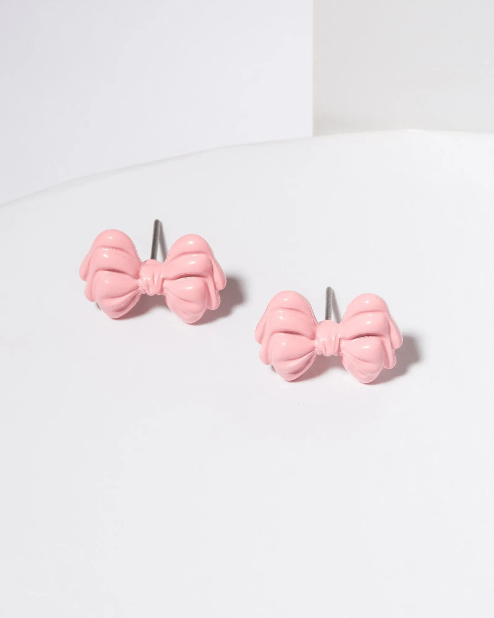 Pink Bow Stud Earrings sold by Collete Hayman