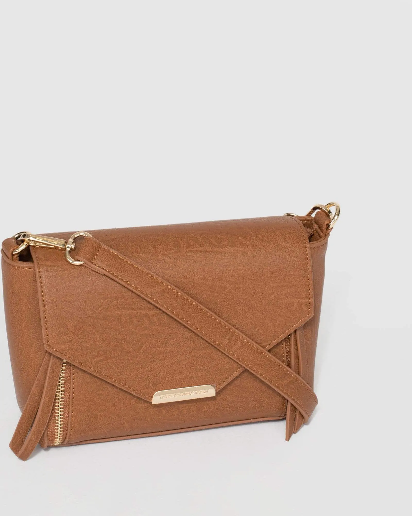 Tan Lydia Zip Crossbody Bag sold by Collete Hayman product image thumbnail 3