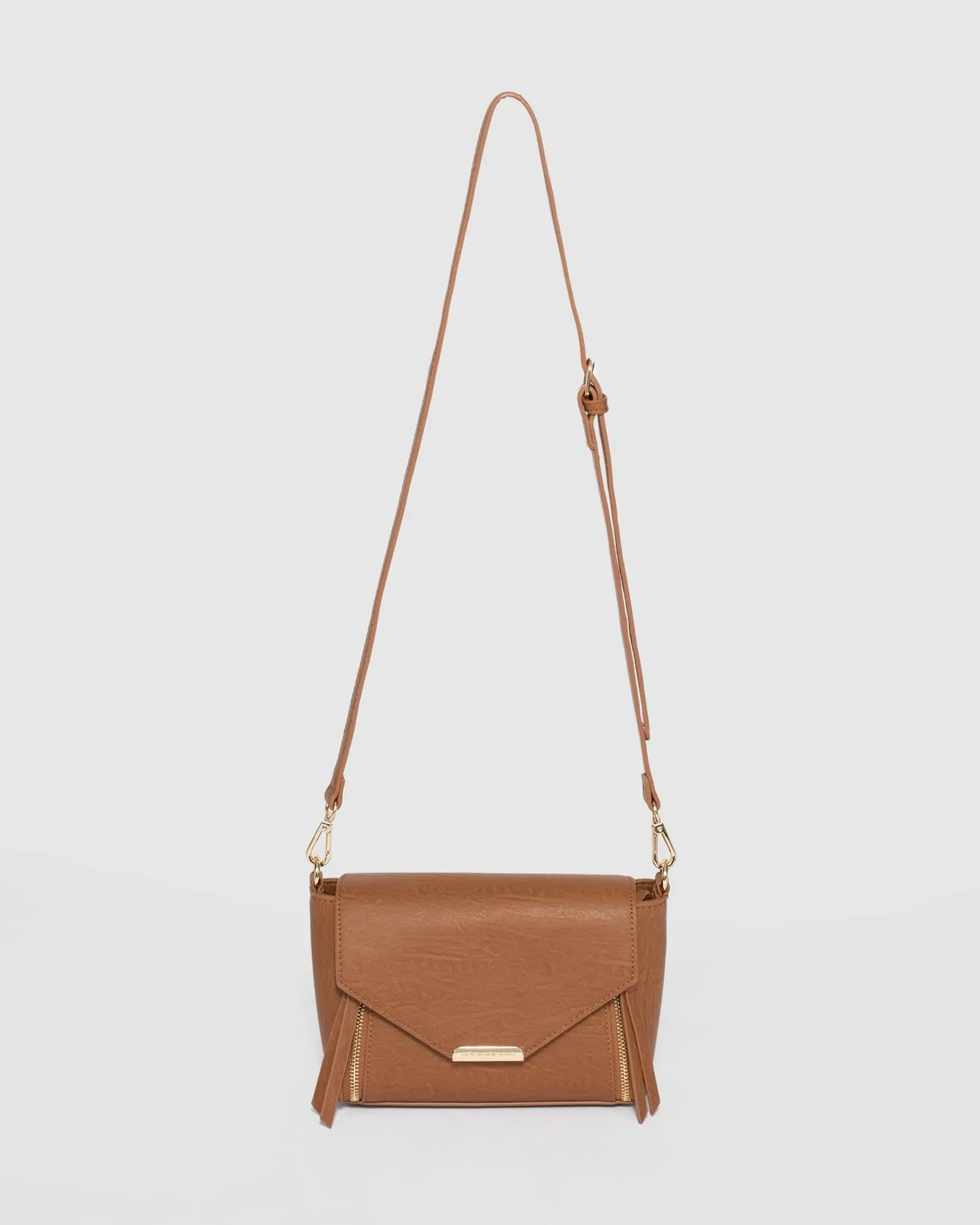Tan Lydia Zip Crossbody Bag sold by Collete Hayman product image thumbnail 4