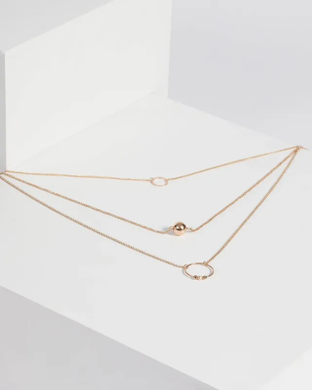 Gold Hoop Layered Necklace sold by Collete Hayman