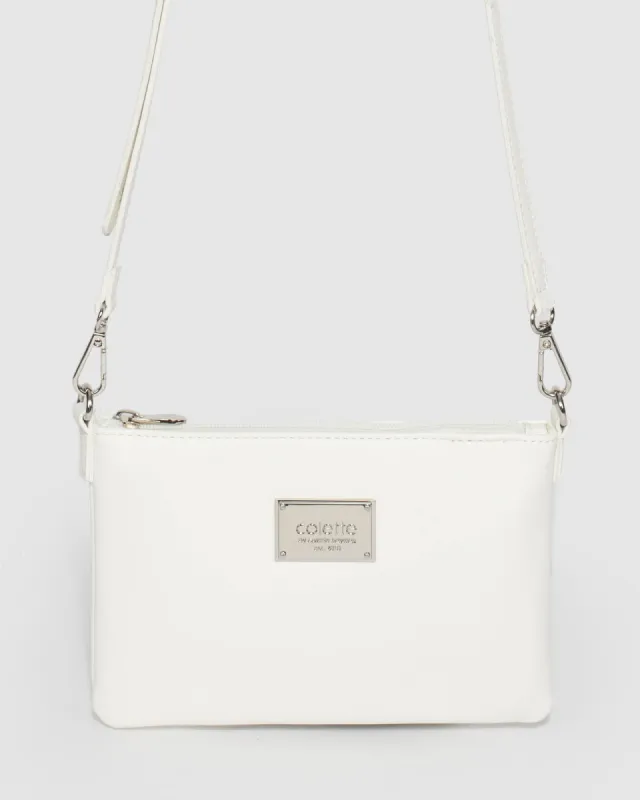 White Strap Crossbody Bag sold by Collete Hayman