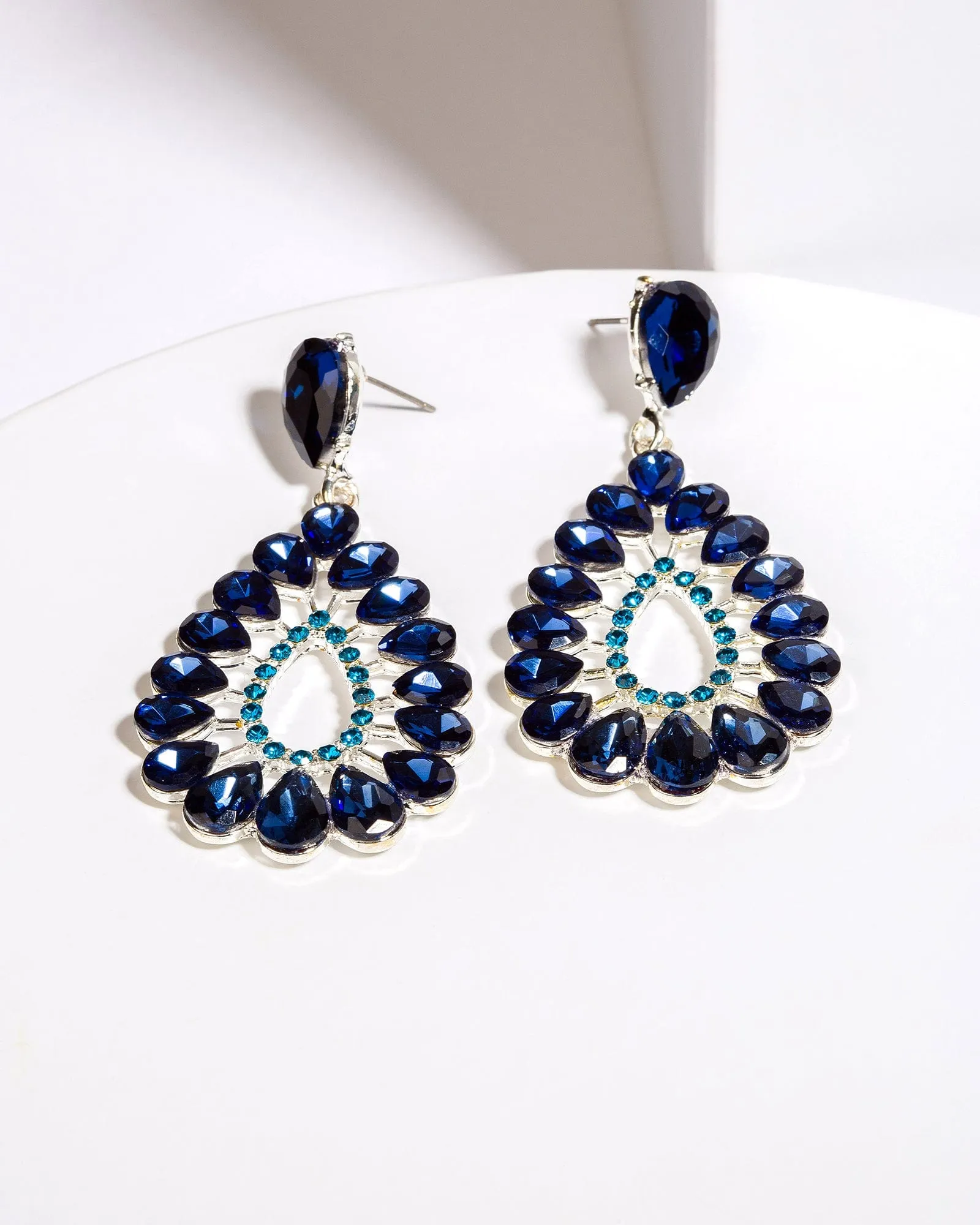 Blue Crystals Drop Earrings sold by Collete Hayman