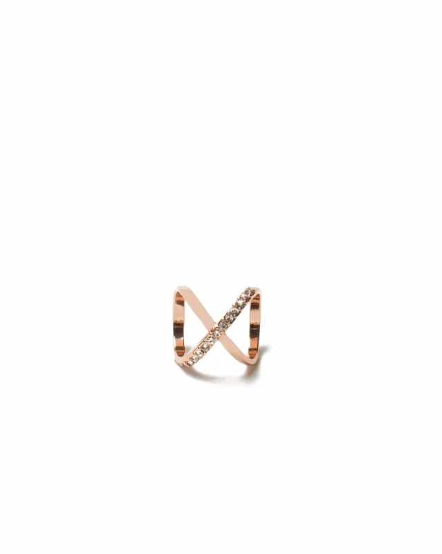 Criss Cross Diamante Ring - Medium sold by Collete Hayman