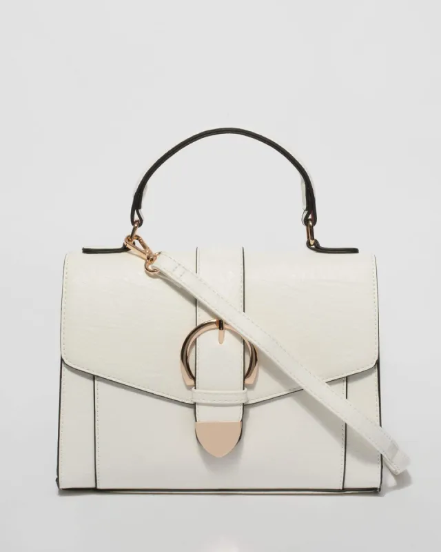 White Ariel Small Tote Bag sold by Collete Hayman