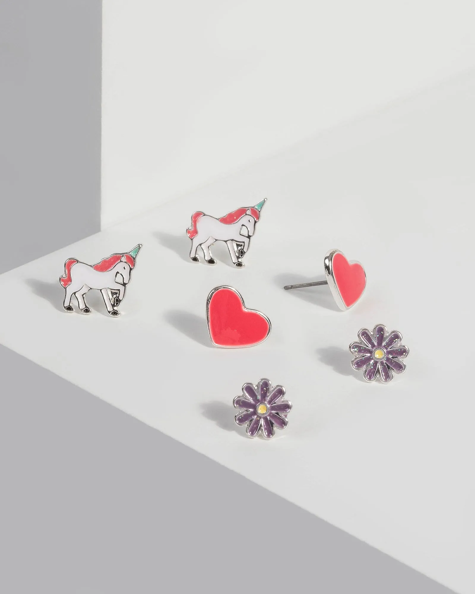 Unicorn and Flower Stud Earrings sold by Collete Hayman