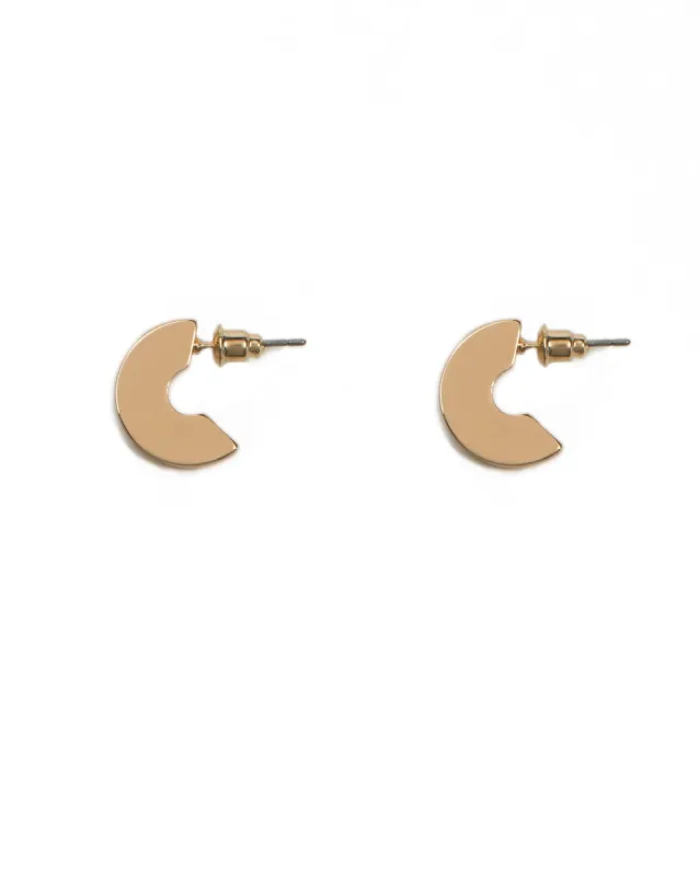 Gold Tone Flat Disc Hoop Earrings sold by Collete Hayman
