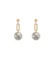 Grey Gold Tone Acrylic Drop Statement Earrings sold by Collete Hayman