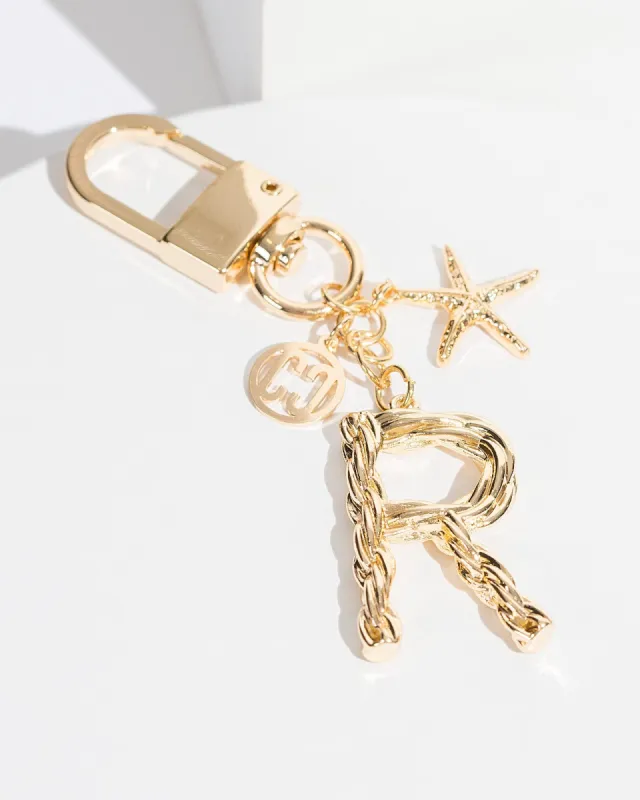 R - Gold Initial Bag Charm made by Collete Hayman