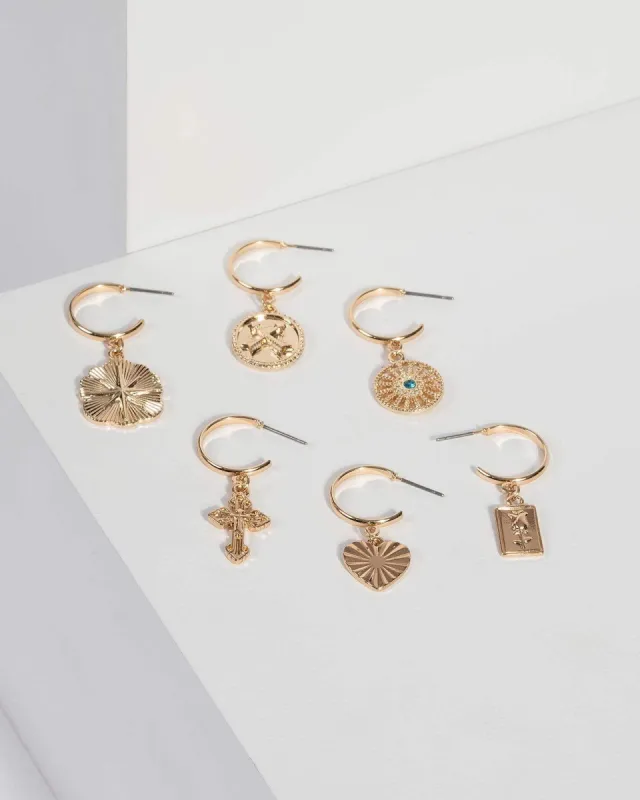 Gold Stacking Hoop Earring Set sold by Collete Hayman