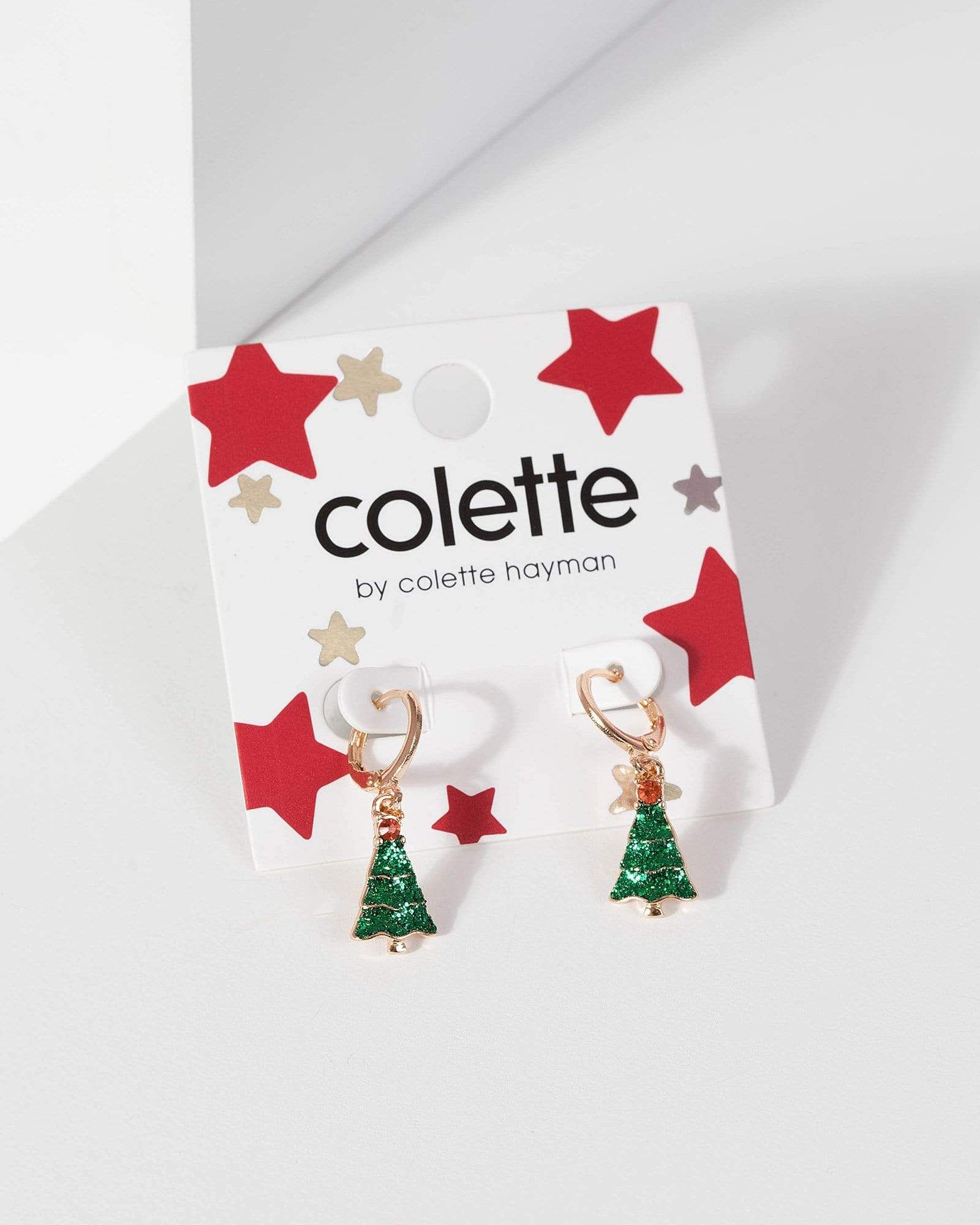 Glitter Christmas Tree Drop Earrings sold by Collete Hayman product image thumbnail 2