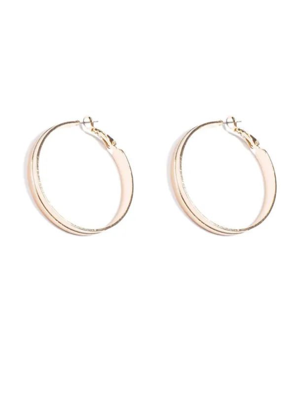 Wide Metal Hoop Earrings sold by Collete Hayman