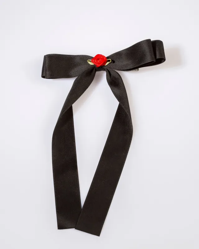 Black Rosette Bow Hair Clip sold by Collete Hayman