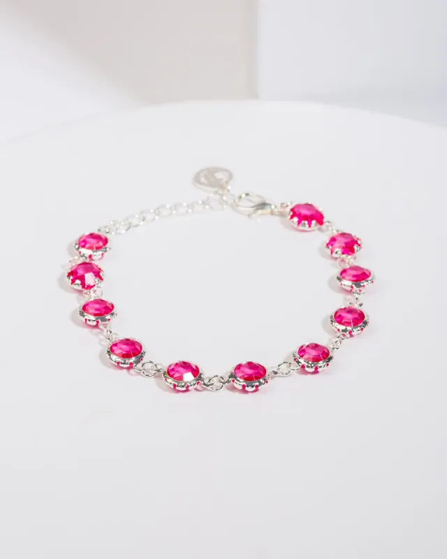 Pink Flower Crystal Bracelet sold by Collete Hayman