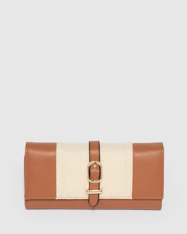 Natalie Buckle Tan Wallet sold by Collete Hayman