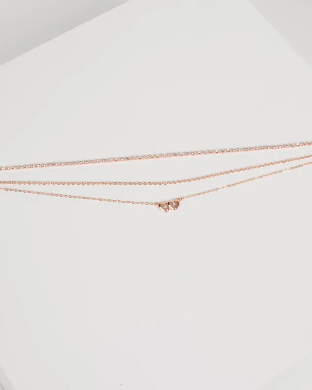 Rose Gold Link Heart Choker Pack sold by Collete Hayman