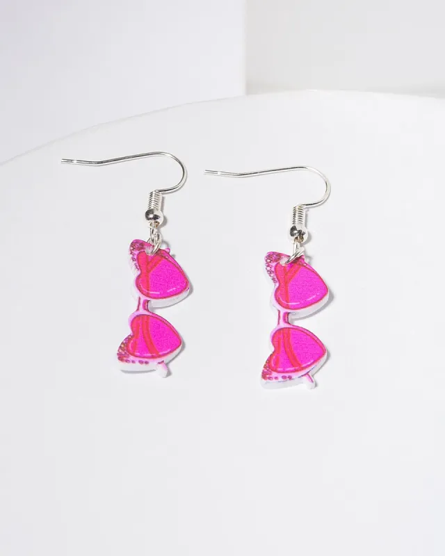Pink Sunglasses Hook Earrings sold by Collete Hayman