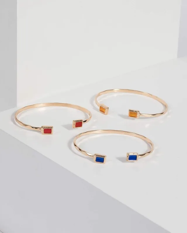 Gold Fine Band Cuff Set sold by Collete Hayman