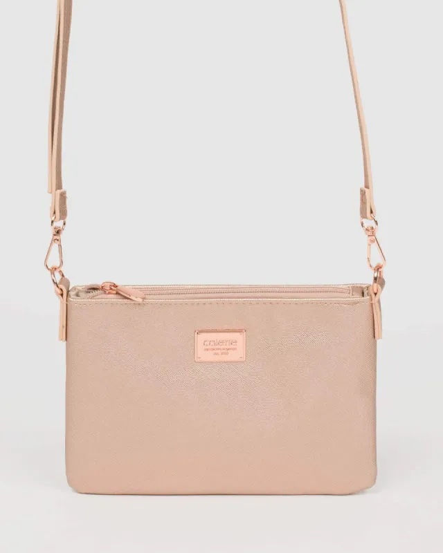 Rose Gold Strap Crossbody Bag sold by Collete Hayman
