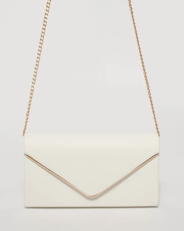 White Sammie Clutch Bag sold by Collete Hayman
