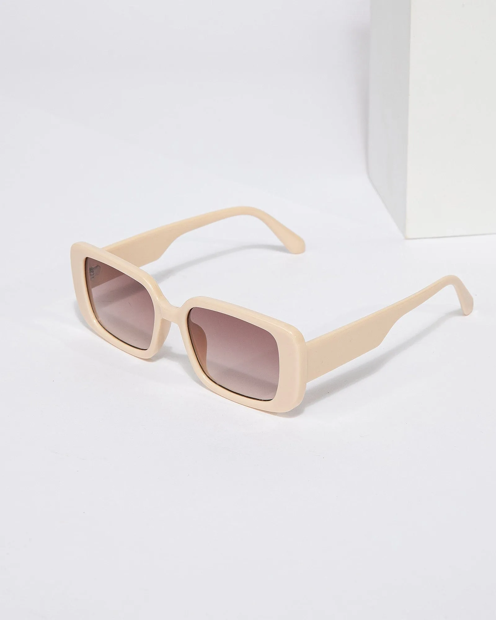 Nude Rectangle Thin Framed Sunglasses sold by Collete Hayman product image thumbnail 2