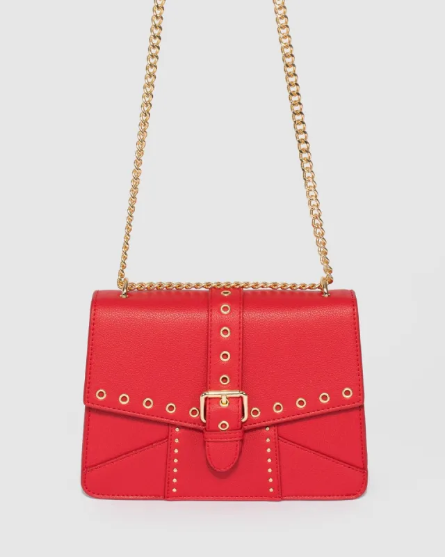 Red Rachel Scarf Crossbody Bag sold by Collete Hayman