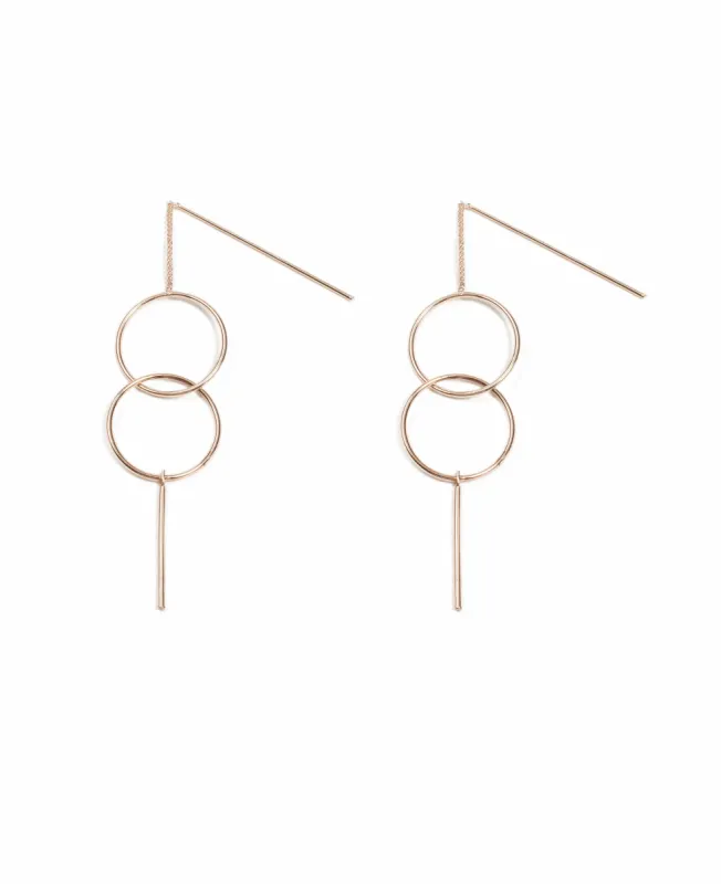 Circle In Circle Fine Thread Earrings sold by Collete Hayman