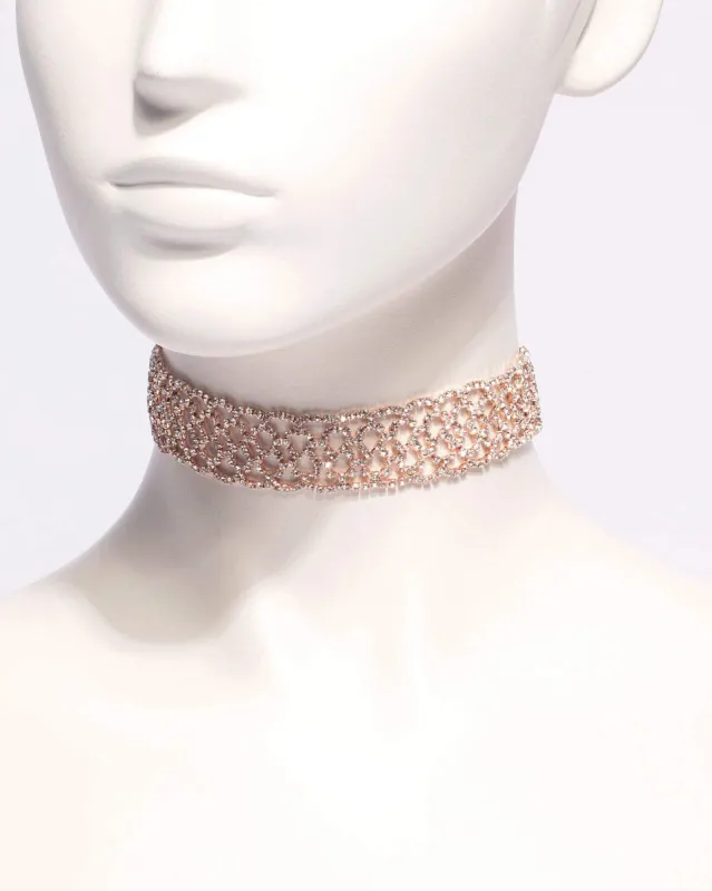 Diamante Loop Pattern Choker Necklace sold by Collete Hayman