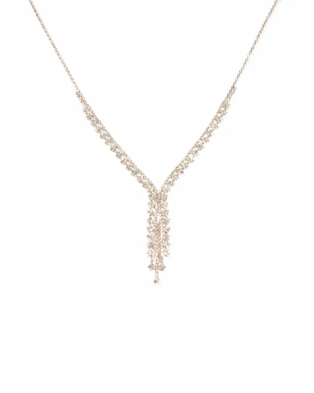 Diamante Chain Lariat Necklace sold by Collete Hayman