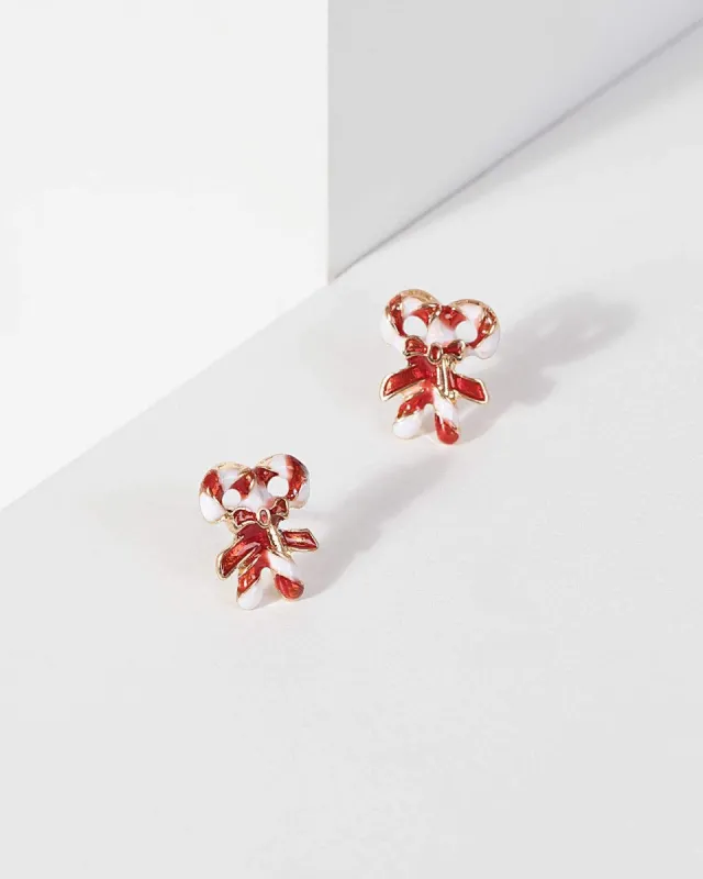 Candy Cane Stud Earrings sold by Collete Hayman