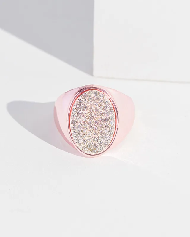 Pink Crystal Statement Pave Ring sold by Collete Hayman